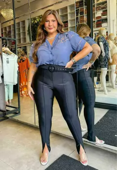 CALÇA PRADA COM CINTO - PRETO - comprar online
