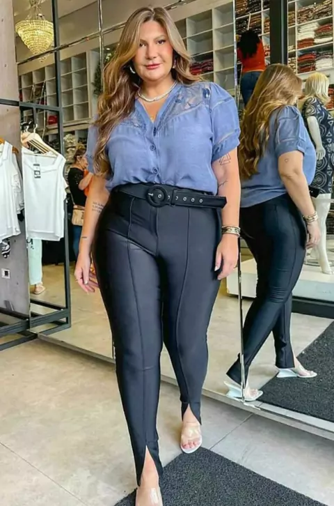 CALÇA PRADA COM CINTO - PRETO