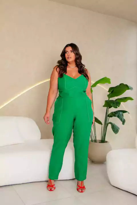 CONJUNTO SARJADO (CROPPED + CALÇA) CRISTINA - VERDE