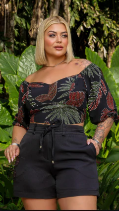 SHORTS SARJADO ISABELA - PRETO na internet