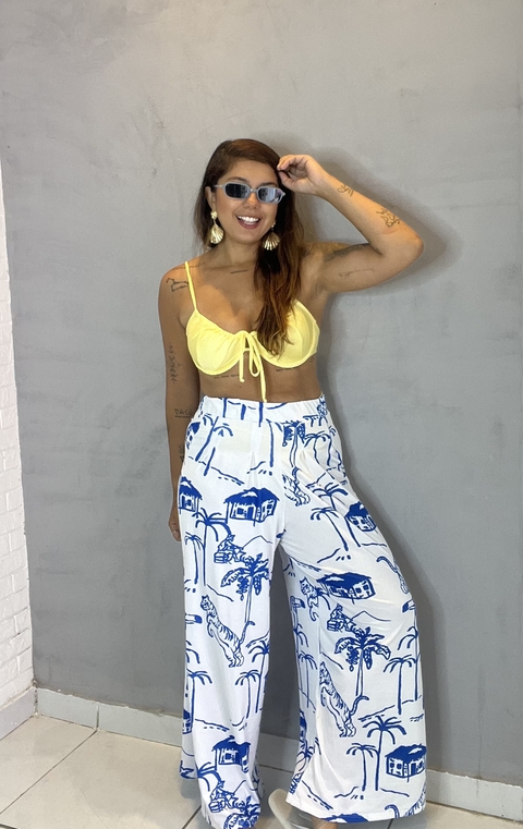 CALÇA NATACHA (REF. 2504017) - ESTAMPA REFÚGIO TROPICAL - comprar online