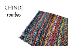 Alfombra Rustica CHINDI -_rombos_- Tejida 50 X 80 Cm - comprar online