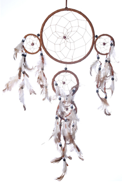 Atrapasueños Plumas Llamador Artesanal Grande - tienda online