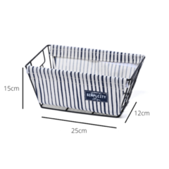Organizador Rectangular Calado Tela - comprar online