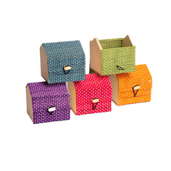 Alhajero Caja Organizadora De Bambu Forma Casita Accesorios