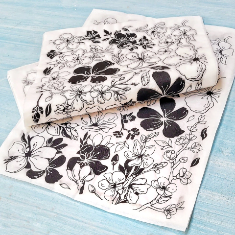 PAPELES DE TRANSFERENCIA PARA CERAMICA. FLOR DE CEREZO