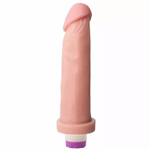 Protese com vibrador bege 21,5 x 5 cm