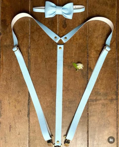 Kit suspensório e gravata em sintético