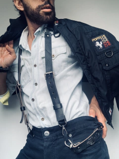 Tira 2 em 1 em couro na internet