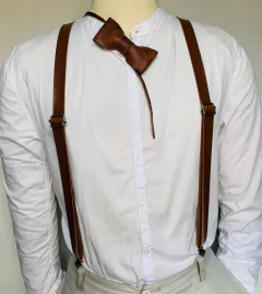 Kit suspensório e gravata em sintético