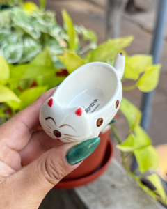 Vaso dappen de cerámica gato