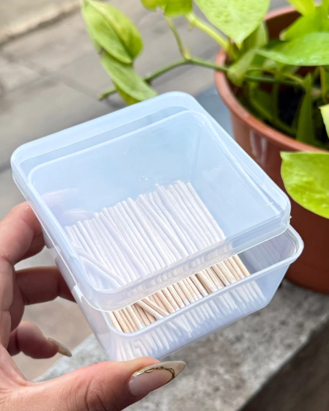 Organizador cuadrado chico con tapa