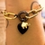 PULSEIRA CORAÇÃO NEGRO MODELO CARTIER - comprar online