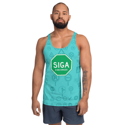 ESTÚDIO TON - Avisos . Siga o Seu Coração - Regatas Dry Fit de Quadrinhos Brazukas