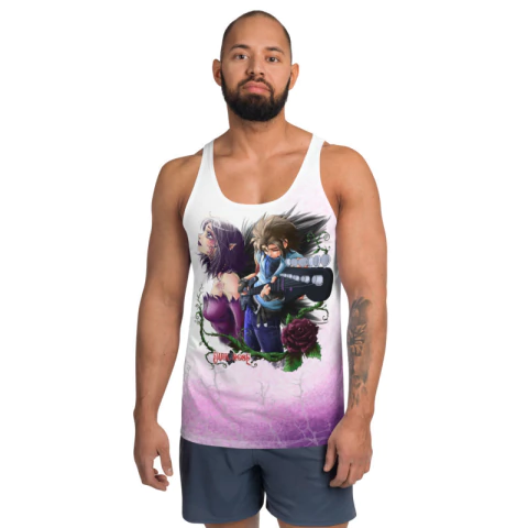 VALDO ALVES - Dark Rose . Modelo 4 - Regata Dry Fit de Mangás Brasileiros - comprar online