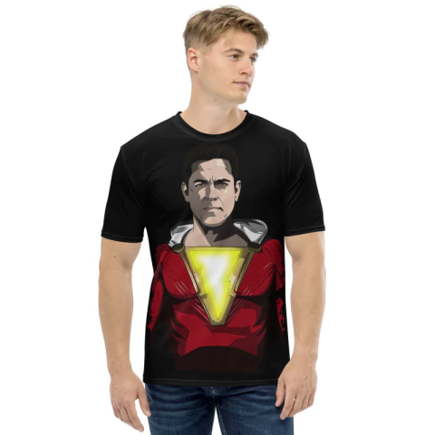 DC COMICS - Shazam . Busto - Camiseta Dry Fit de Heróis