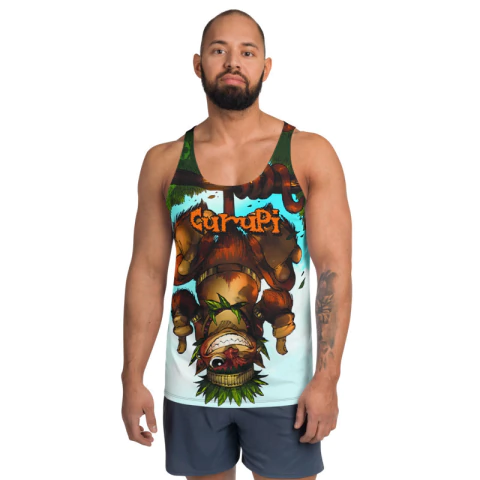 PINDORAMA - Projeto Força BR . Curupi - Regata Dry Fit de Quadrinhos Brazukas - comprar online