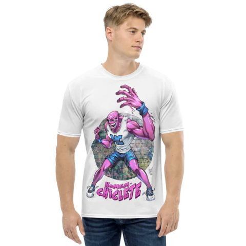 JUNDCOMICS - Homem-Chiclete . Márcio Abreu - Camiseta Dry Fit Quadrinhos Nacionais