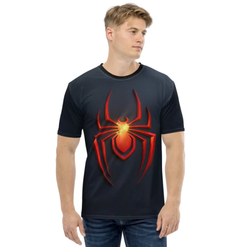 MARVEL - Spiderman Aranha Shock 3D - Camiseta Dry Fit de Super-Heróis