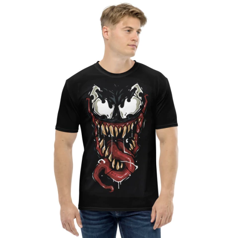 MARVEL - Venom Face - Camiseta Dry Fit de Super-Vilões