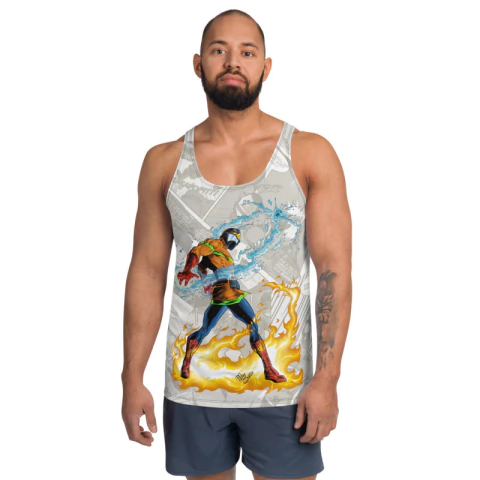 RZE - Bombeiro Mascarado . Água & Chamas - Regata Dry Fit de Quadrinhos Brazukas - comprar online