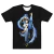 Camiseta  com qualidade Kanikoss Moda Nerd preta em tecido dry fit, estampada com a personagem Chun Li do jogo Street Fighter 6.