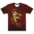 Camiseta  com qualidade Kanikoss Moda Nerd vinho em tecido dry fit, estampada com o personagem Jamie do jogo Street Fighter 6.