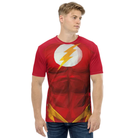 DC COMICS - Flash - Camiseta Uniforme Dry Fit de Super Heróis