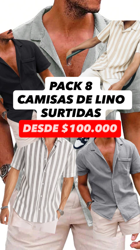 PACK 8 CAMISAS DE LINO