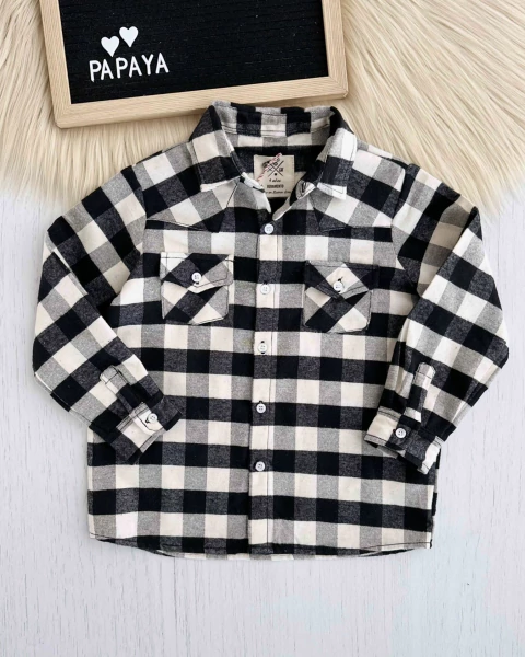 CAMISA CUADRILLÉ B&N - comprar online