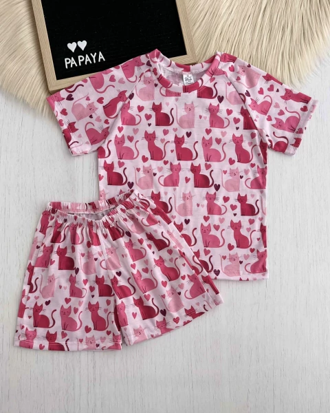 PIJAMA GATITOS ROSA - comprar online