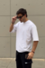 [WHITE] Boxy Oversized Crew Neck T-Shirt en internet