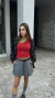 minifalda tableada gris