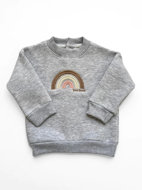 BUZO ARCOIRIS - FRISA GRIS - ART. 1430