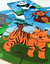 Imagen de PUZZLE DIDÁCTICO X 4: ANIMALES DE LA SELVA de 2 O 4 PIEZAS