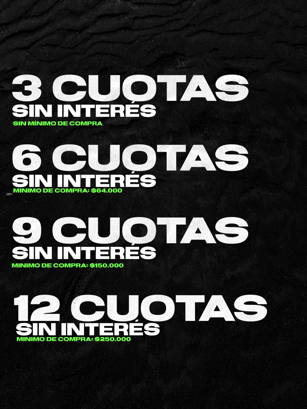 HASTA 12 CUOTAS SIN INTERES