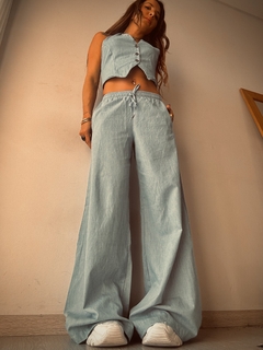 PALLAZO DENIM COTTON