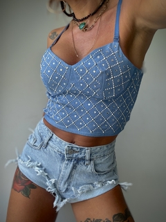 CORSET DENIM STRAS - comprar online