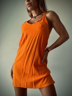 VESTIDO INDIGO LINO - tienda online
