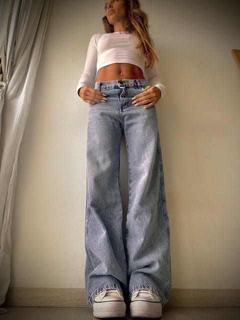 WIDE LEG MIA CELESTE SNOW - comprar online