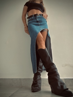FALDA HOXIE VINTAGE BLUE - comprar online