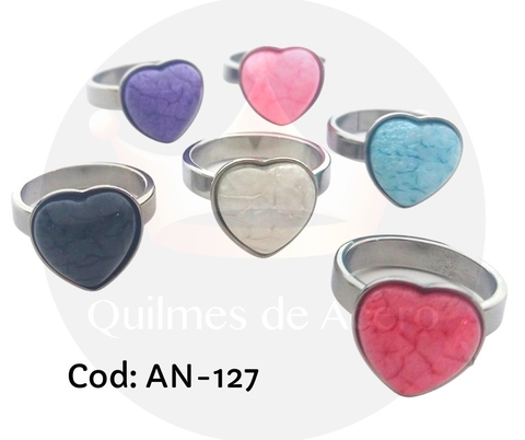 AN-127 Anillo forma Corazón x 1 - comprar online