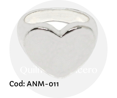 ANM-011 Anillo Macizo Corazón - comprar online