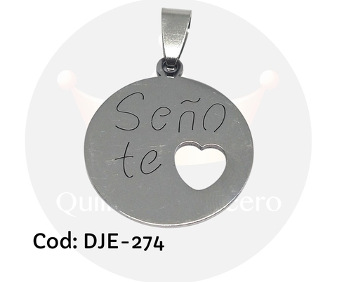 DJE-274 Dije Seño te Quiero x1u - comprar online
