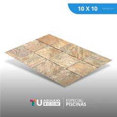 10x10 m2 - Simil Bali Travertino Satinado Piscina / Pileta - Revestimiento / Cerámica - Tu Azulejo ® com Lider en Azulejos y Cerámicos en Argentina