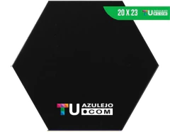 Cerámica Hexagonal 20x23 Color Negro mate ¡Por M2! - Tu Azulejo ® com Lider en Azulejos y Cerámicos en Argentina