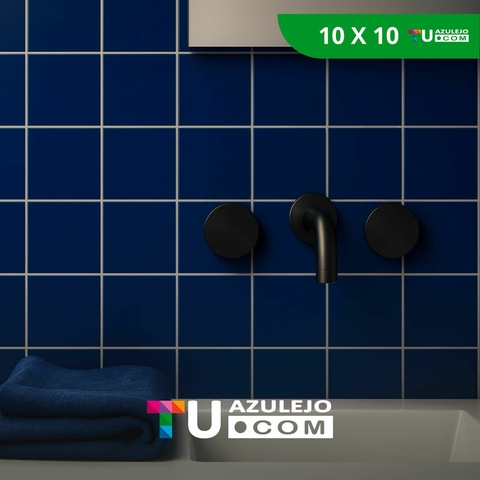 Cerámica Azul Cobalto 10x10 en Malla 30 x 30 Revestimento 