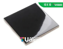 Cerámica Negra Brillante 10x10 Revestimiento Pared - Tu Azulejo ® com Lider en Azulejos y Cerámicos en Argentina