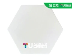 Cerámica Blanca Mate Hexagonal 20x23 1ra Calidad - Azulejo | Cerámico | Piso - Pared en internet