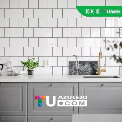 Azulejo Blanco Brillante 15×15 - Lider en Azulejos - Tu Azulejo